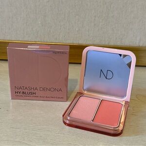 Natasha Denona Hy-Blush Cloudy Cream Cheek Duo - Soft Pink and Warm Coral